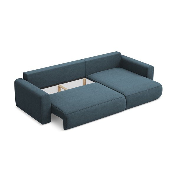 Divano angolare blu allungabile/con contenitore (con penisola a destra/con chaise lounge) Kapua – Makamii-image-3