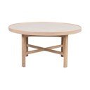 Tavolino rotondo con piano in ceramica di colore naturale 90x90 cm Marsden - Rowico