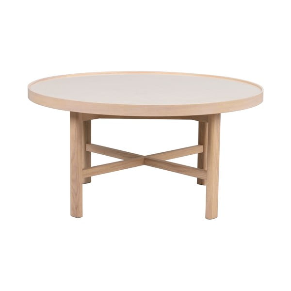Tavolino rotondo con piano in ceramica di colore naturale 90x90 cm Marsden - Rowico