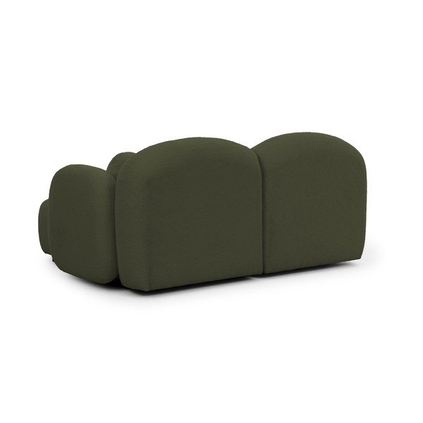 Divano angolare verde (con penisola a destra/con chaise lounge) con rivestimento in bouclé Orbit – Ropez-image-3