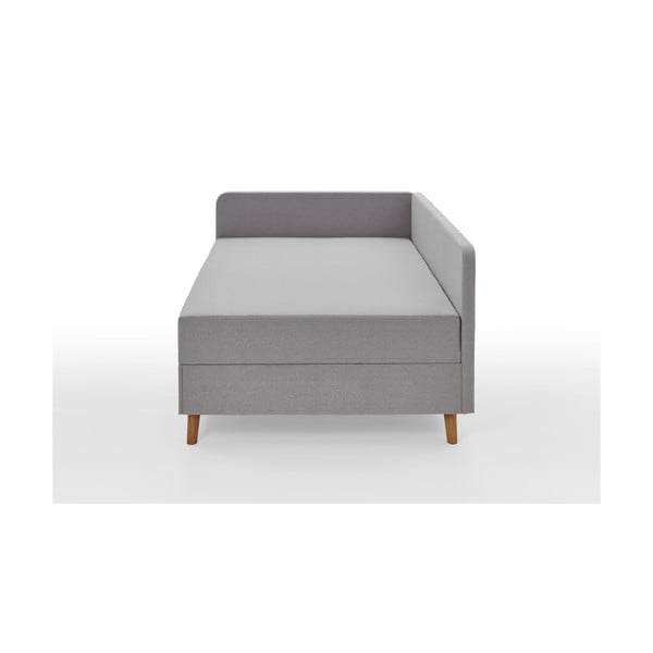Letto singolo imbottito grigio chiaro con contenitore con materasso incluso 90x200 cm Cabana – Meise Möbel-image-4