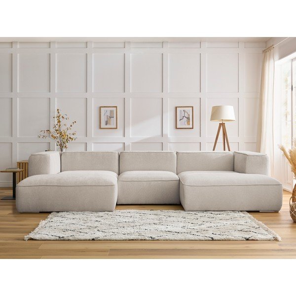 Divano angolare beige Zephyr – Bobochic Paris-image-1