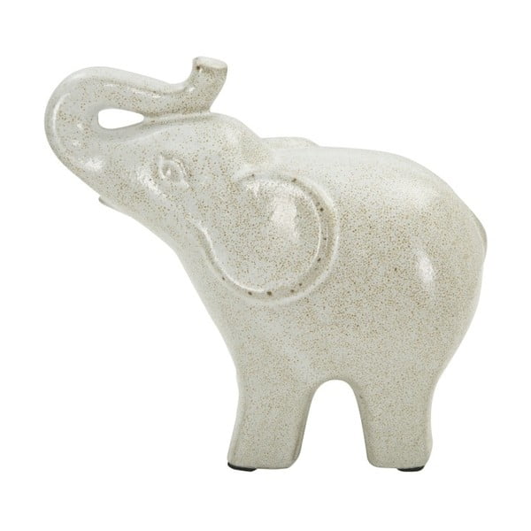 Statuetta decorativa in ceramica Elefante, altezza 17 cm - Mauro Ferretti