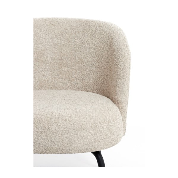 Poltrona crema in tessuto bouclé Dieyda - Light & Living-image-1