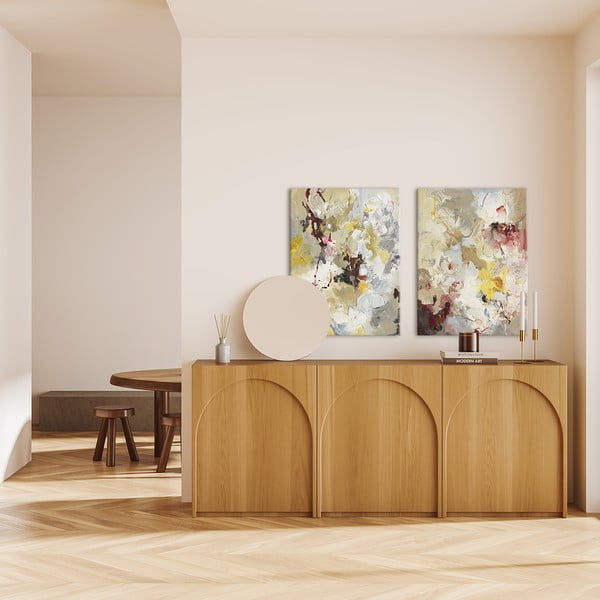 Quadro con elementi dipinti a mano 60x80 cm Free Play 1 - Malerifabrikken-image-1