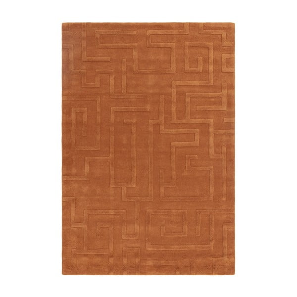 Tappeto in lana color mattone 160x230 cm Maze - Asiatic Carpets
