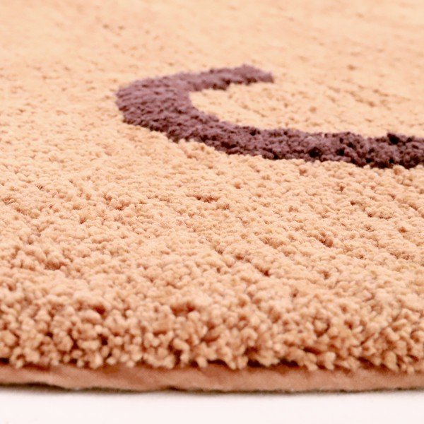 Tappeto per bambini color mattone in cotone lavabile e tessuto a mano 110x110 cm Sandel – Nattiot-image-3