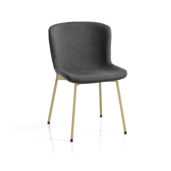 Sedie da pranzo in set grigio scuro 2 pz Snug – Tomasucci