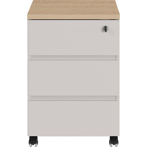 Armadietto color crema opaco con chiusura a chiave/su ruote 41x60x50 cm Lissabon – Germania-image-1