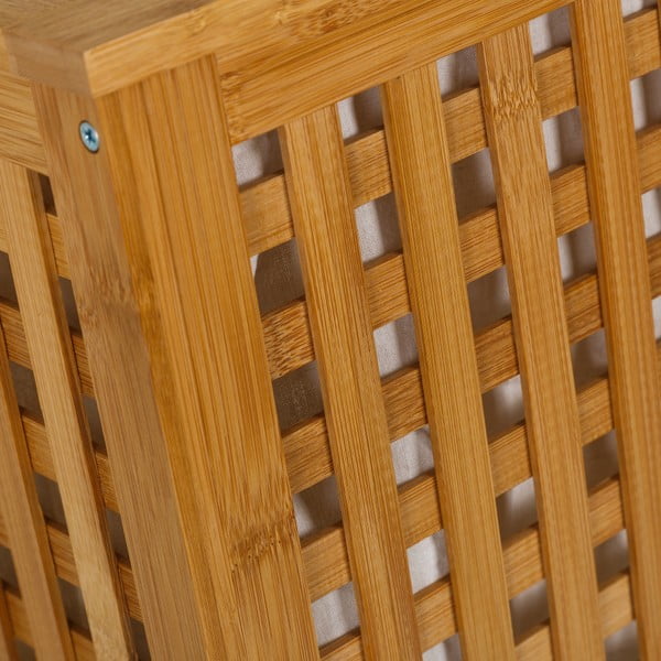 Cesto portabiancheria in bambù da 60 l - Casa Selección-image-1