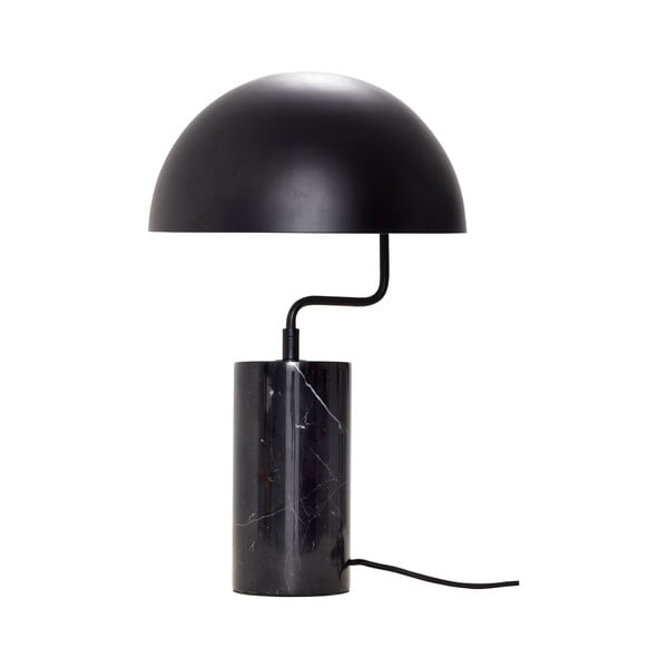 Lampada da tavolo in ferro nero con dettagli in marmo Gero - Hübsch