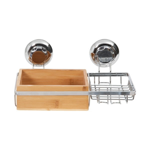 Cestino da parete in bambù con portasapone Spa - Compactor-image-4