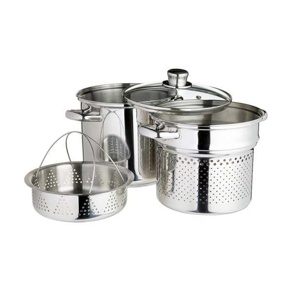 Pentola per pasta con vaporiera e scolapasta italiano, 4 l - Kitchen Craft