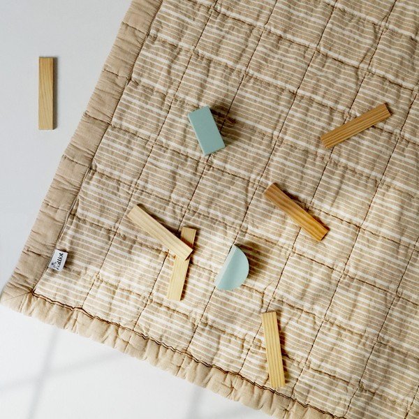 Tappeto da gioco beige per bambini Anna - Nattiot-image-3