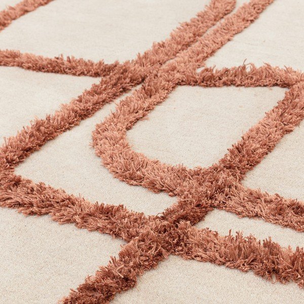 Tappeto in lana tessuto a mano color mattone e crema 160x230 cm Matrix - Asiatic Carpets-image-2