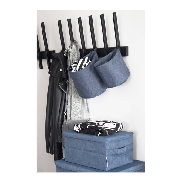 Scatola con coperchio nera in tessuto 45x34x25 cm Soft Storage – Bigso-image-3