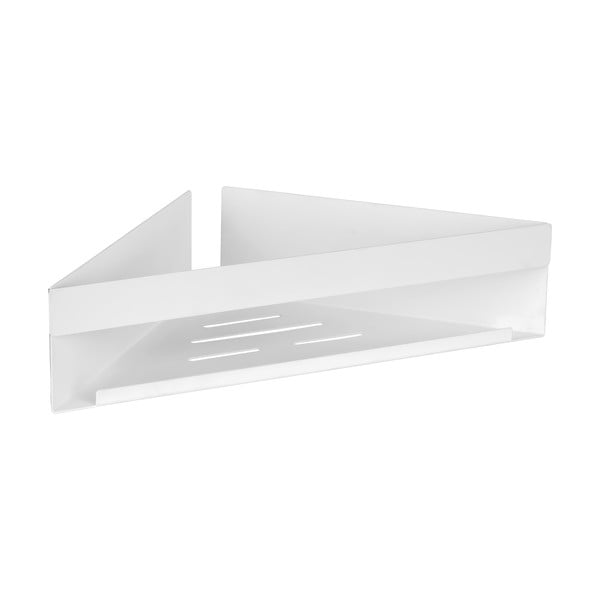 Mensola da bagno senza foratura/ad angolo bianco opaco in acciaio inox con aggancio Turbo-loc Genova – Wenko-image-2