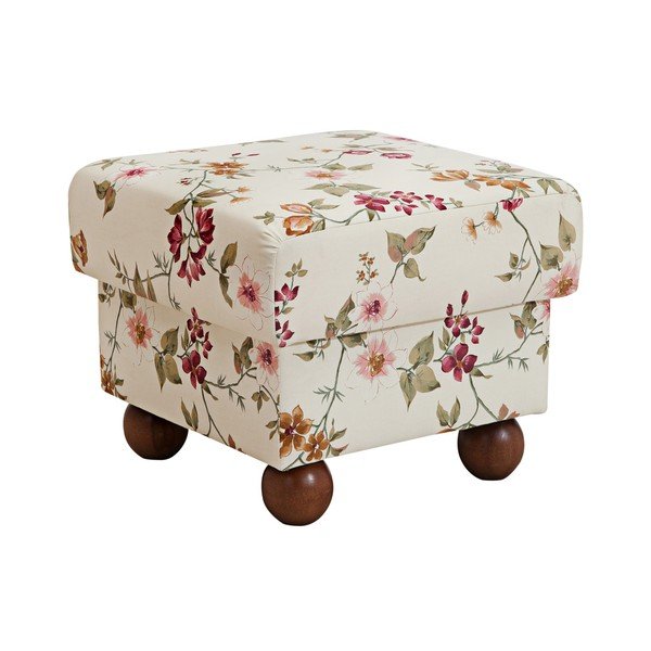 Sgabello Monarch a fiori color crema - Max Winzer-image-3