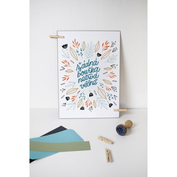 Stampa s motivem Nessuna tempesta dura per sempre , formato A4 - Printintin-image-1