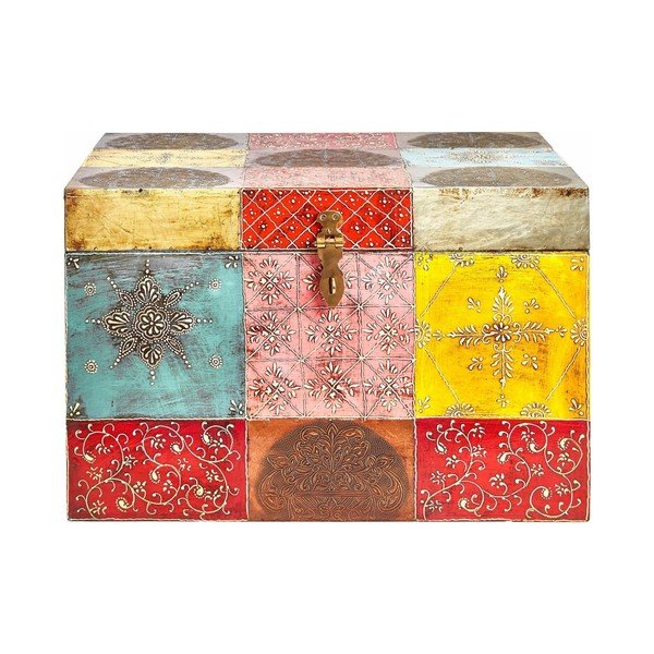 Cassapanca colorata in legno di mango Vito - Støraa-image-4