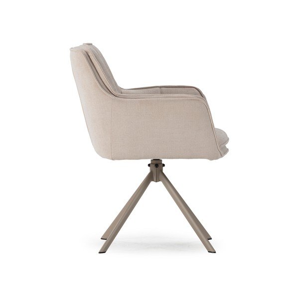 Set di sedie da pranzo beige in imbottito 2 pz Keiko – Marckeric-image-3