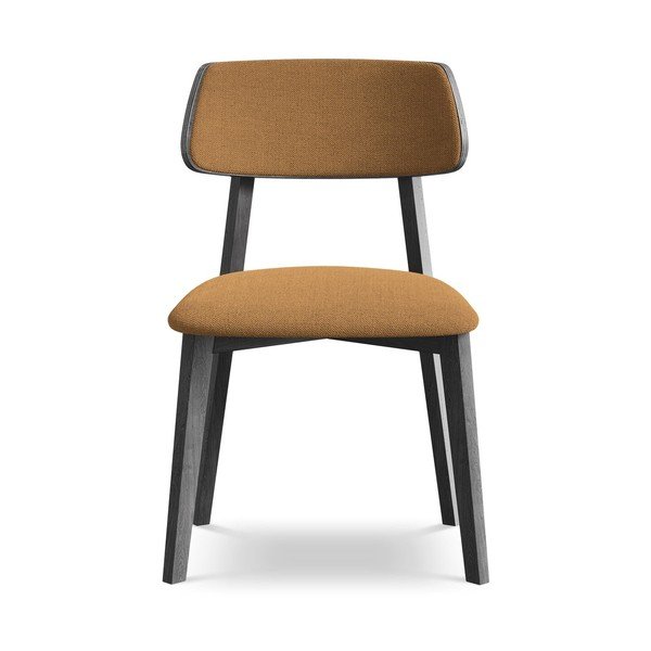 Sedia da pranzo color terracotta in legno massiccio Niu – Makamii-image-1