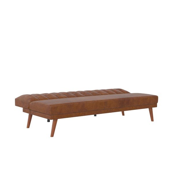 Divano letto arancione in similpelle 173 cm Brittany - Novogratz-image-3