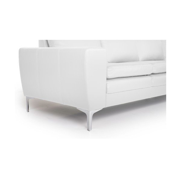 Bílá kožená rohová pohovka Scandic Twigo, pravý roh-image-4