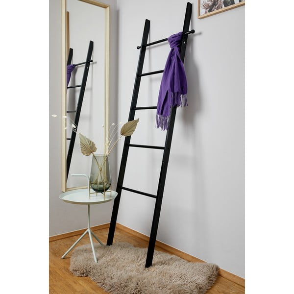 Scala per asciugamani in bambù nero Suri - Wenko-image-1