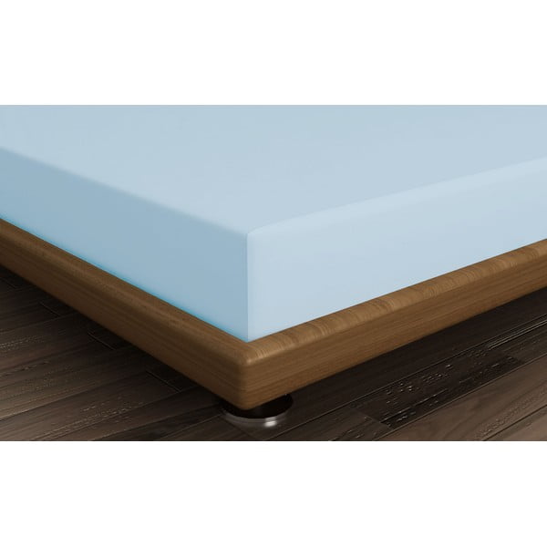 Lenzuolo con angoli azzurro in cotone 140x200 cm – Mijolnir-image-1