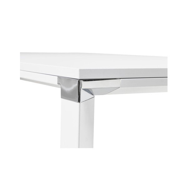 Scrivania bianca con piano in legno Warner - Kokoon-image-1