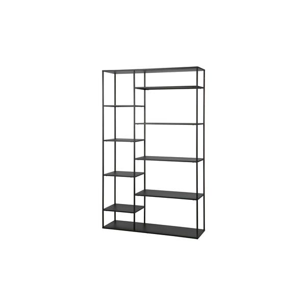 Libreria in metallo nero 120x195 cm June - WOOOD-image-1