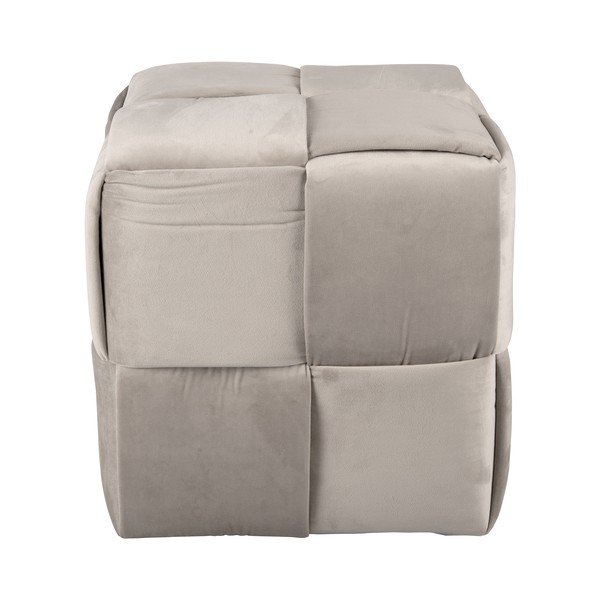 Sgabello in velluto grigio Weaved - Leitmotiv-image-2