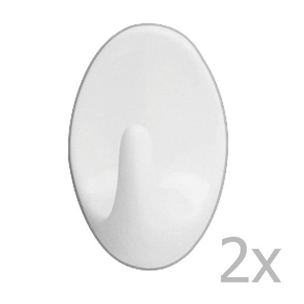 Set di 2 ganci da parete Maxi Hooks Bianco - Wenko