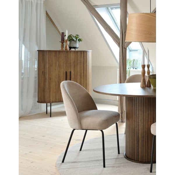 Credenza marrone effetto rovere 100x118 cm Nola - Unique Furniture-image-1