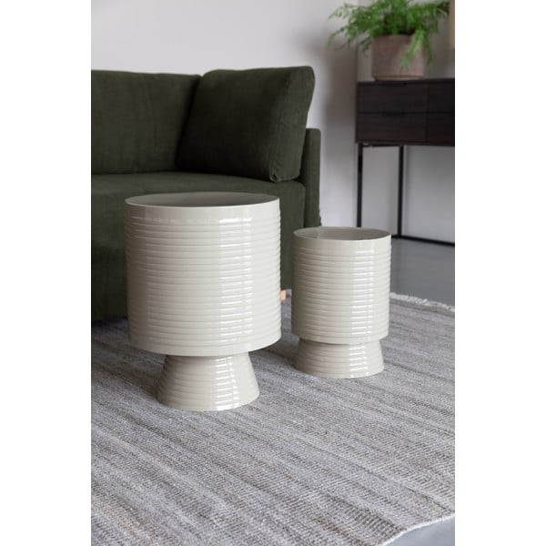 Tavolino rotondo in metallo ø 35 cm Sven – White Label-image-1