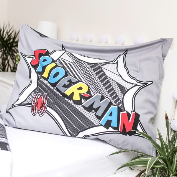 Biancheria da letto per bambini in cotone grigio Spiderman, 140 x 200 cm Spider man - Jerry Fabrics-image-3