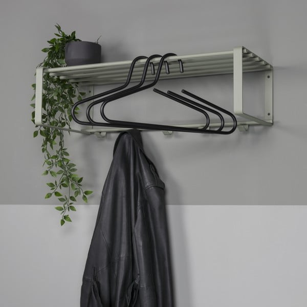 Attaccapanni da parete verde polveroso in metallo con scaffale 70 cm Rex – Spinder Design-image-1