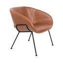 Poltrona in similpelle marrone Feston - Zuiver