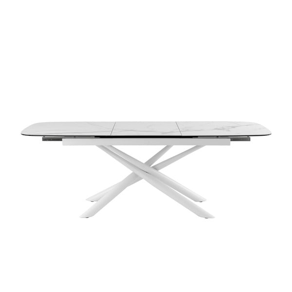 Tavolo da pranzo pieghevole bianco e grigio , 160 x 95 cm Ness - sømcasa-image-2