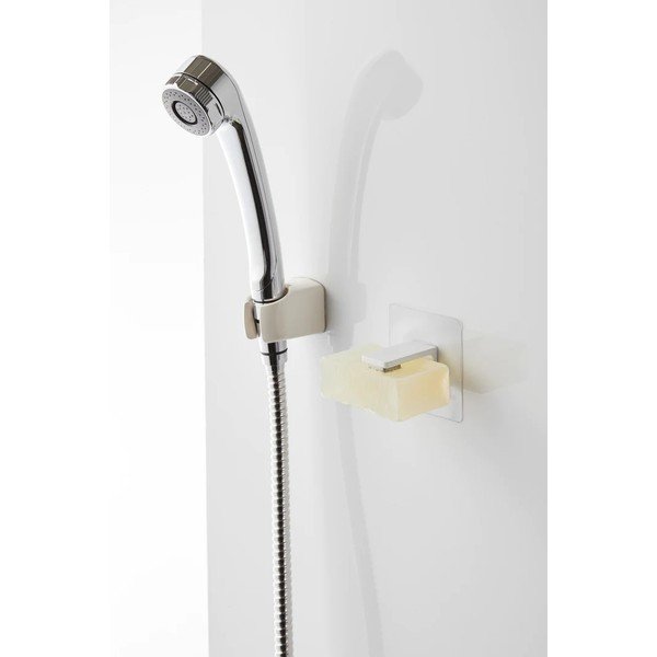 Porta dispenser per sapone bianco autoportante magnetico in plastica Film Hook - YAMAZAKI-image-3