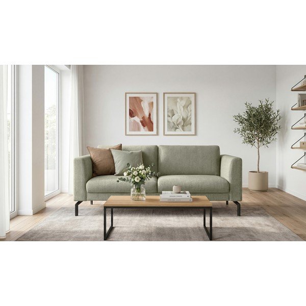Divano verde chiaro 165 cm Gomero - Scandic-image-1