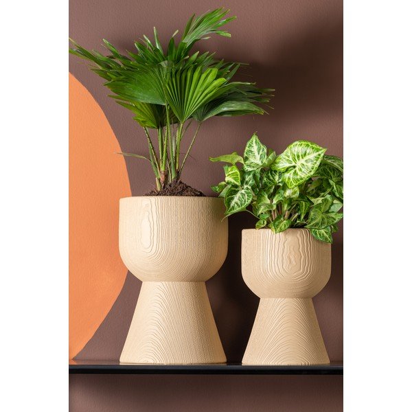 Vaso da fiori beige Tam Tam, ø 21 cm - PT LIVING-image-1