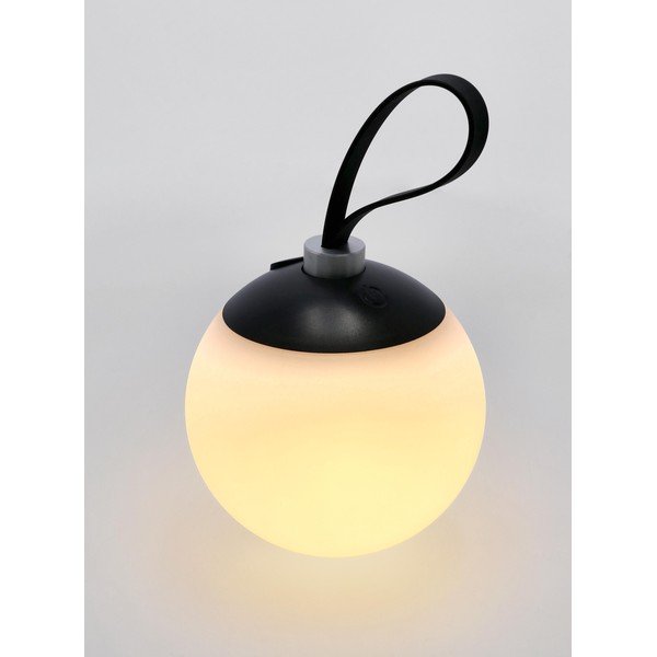 Lampada da terra LED nera con paralume in plastica con intensità regolabile (altezza totale 140 cm) Balmony – Bizzotto-image-2