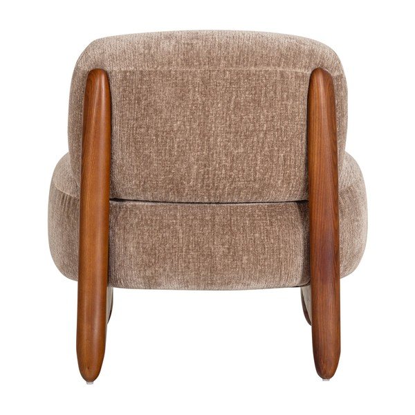Poltrona beige con rivestimento in velluto Runi – WOOOD-image-3