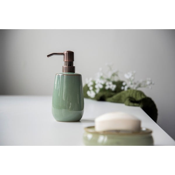 Distributore di sapone in ceramica verde Sirmione - Wenko-image-2