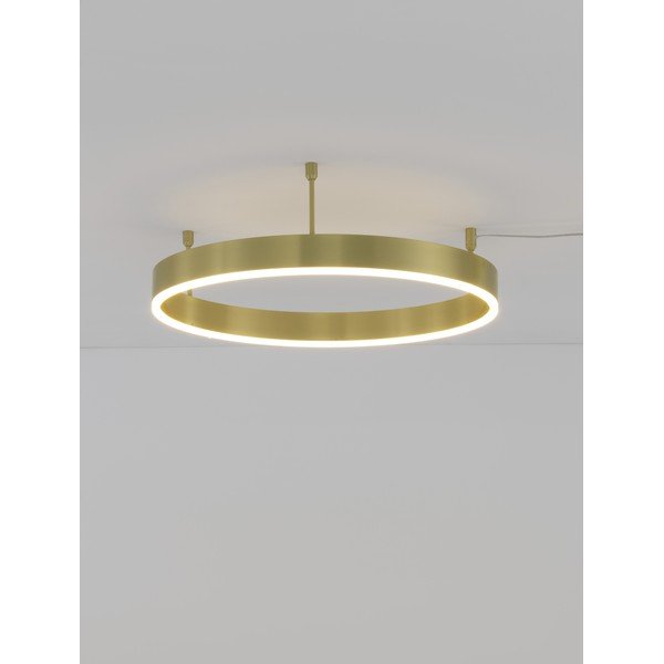 Plafoniera LED color ottone in alluminio con intensità regolabile Motif – Nova Luce-image-2