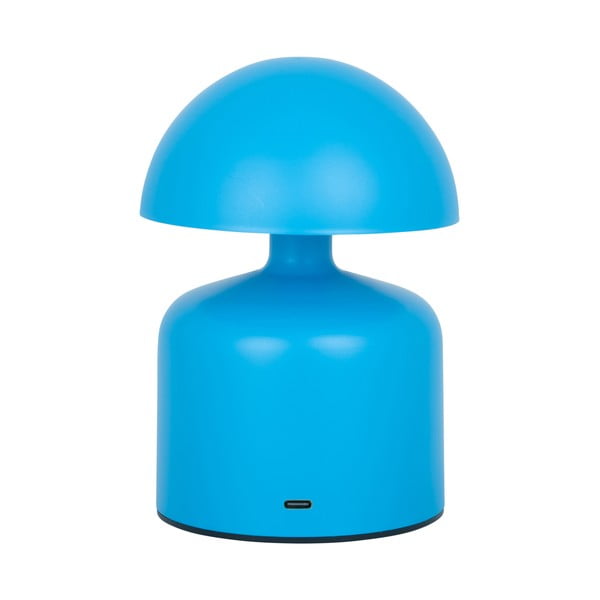 Lampada da tavolo blu con paralume in metallo (altezza 15 cm) Impetu - Leitmotiv