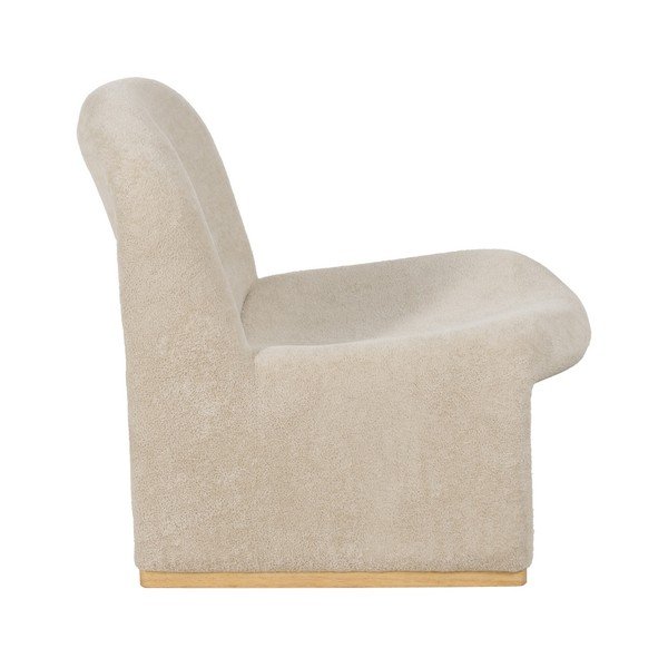 Poltrona beige con rivestimento in bouclé – Ixia-image-3