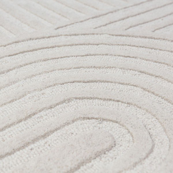 Tappeto avorio in lana tessuto a mano 200x290 cm Zen Garden – Flair Rugs-image-2